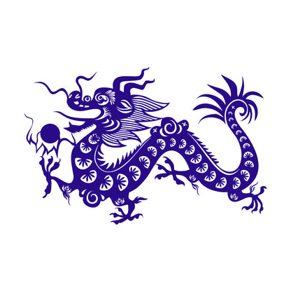 Fine Carving Stickers Chinese Dragon Fantasy Mascot China Do Not Damage The Wall Surface