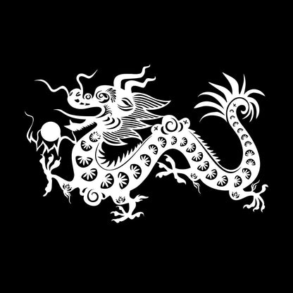 Fine Carving Stickers Chinese Dragon Fantasy Mascot China Do Not Damage The Wall Surface