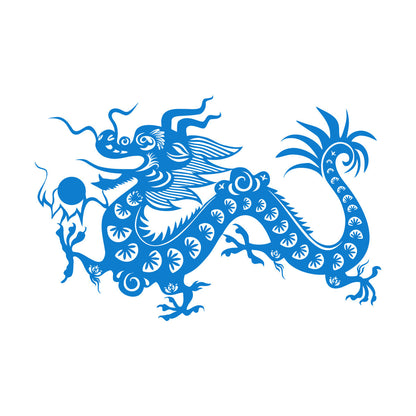 Fine Carving Stickers Chinese Dragon Fantasy Mascot China Do Not Damage The Wall Surface
