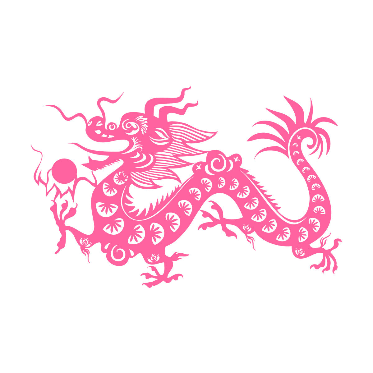 Fine Carving Stickers Chinese Dragon Fantasy Mascot China Do Not Damage The Wall Surface