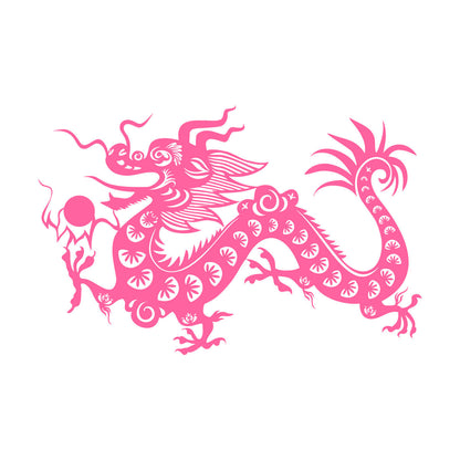 Fine Carving Stickers Chinese Dragon Fantasy Mascot China Do Not Damage The Wall Surface