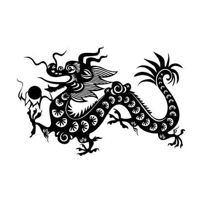 Fine Carving Stickers Chinese Dragon Fantasy Mascot China Do Not Damage The Wall Surface