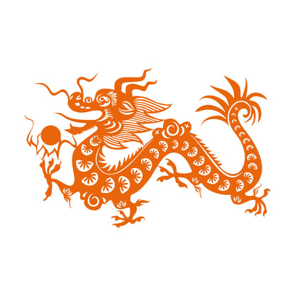 Fine Carving Stickers Chinese Dragon Fantasy Mascot China Do Not Damage The Wall Surface