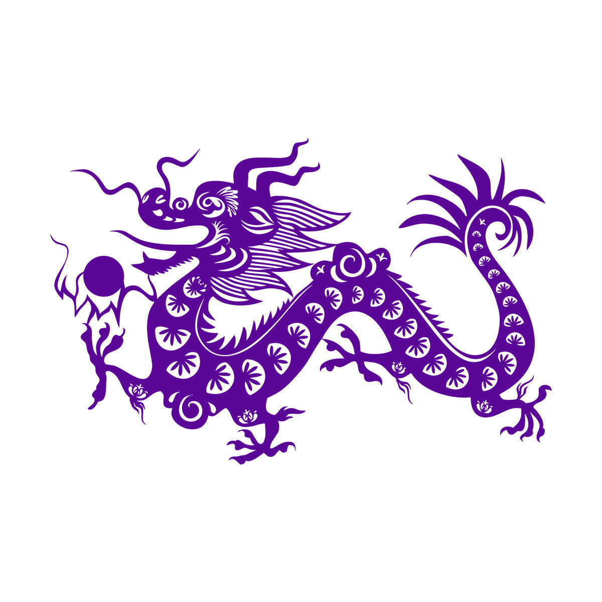Fine Carving Stickers Chinese Dragon Fantasy Mascot China Do Not Damage The Wall Surface