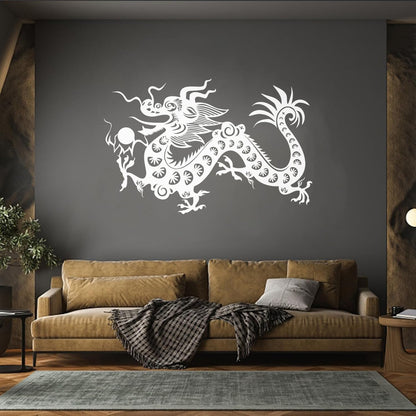 Fine Carving Stickers Chinese Dragon Fantasy Mascot China Do Not Damage The Wall Surface
