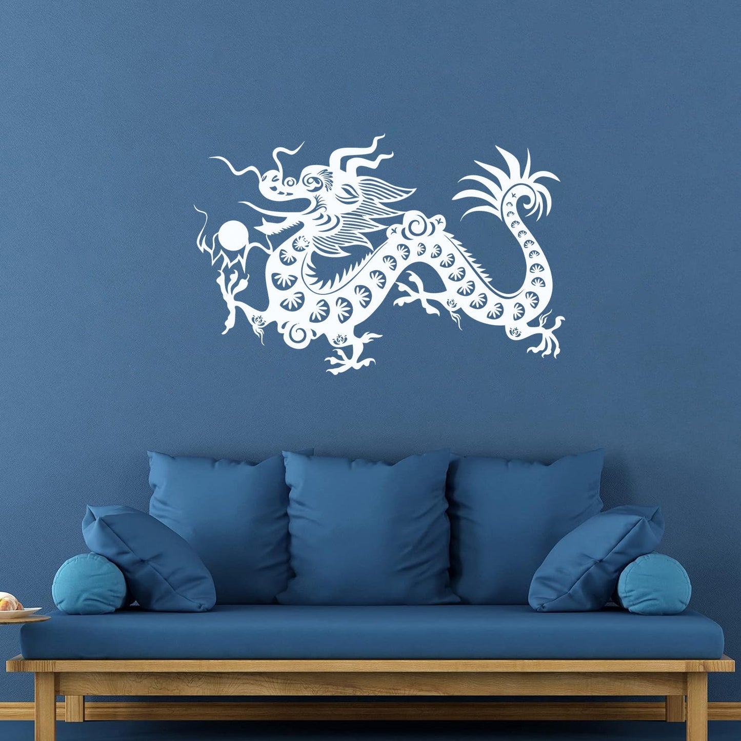 Fine Carving Stickers Chinese Dragon Fantasy Mascot China Do Not Damage The Wall Surface