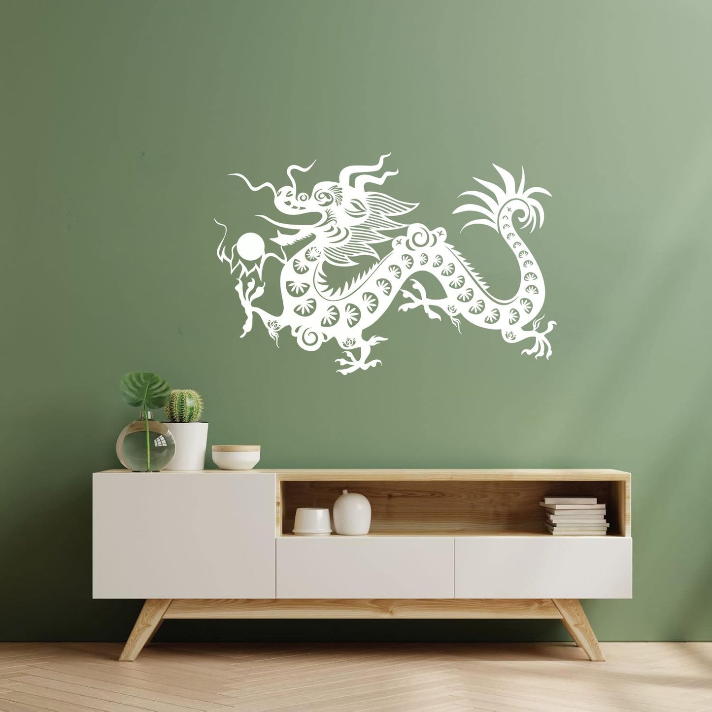 Fine Carving Stickers Chinese Dragon Fantasy Mascot China Do Not Damage The Wall Surface