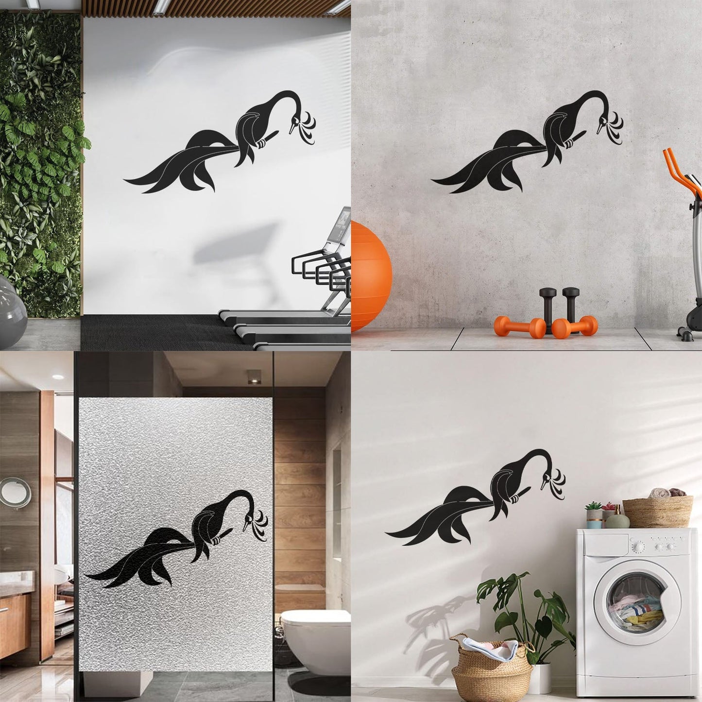 Amazing Fantasy Phoenix Noble Bird On Branch Wall Stickers Multi Color Selection