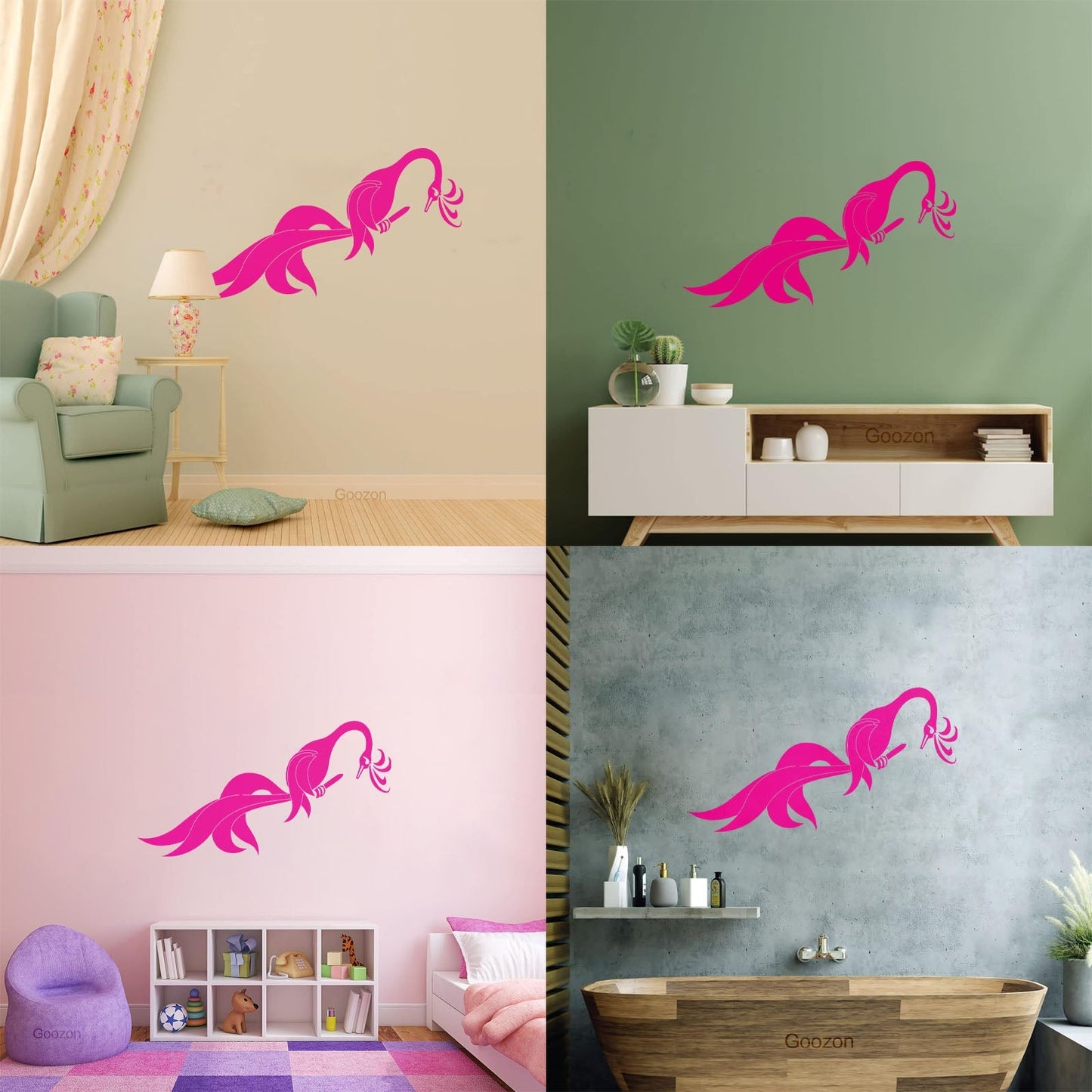 Amazing Fantasy Phoenix Noble Bird On Branch Wall Stickers Multi Color Selection