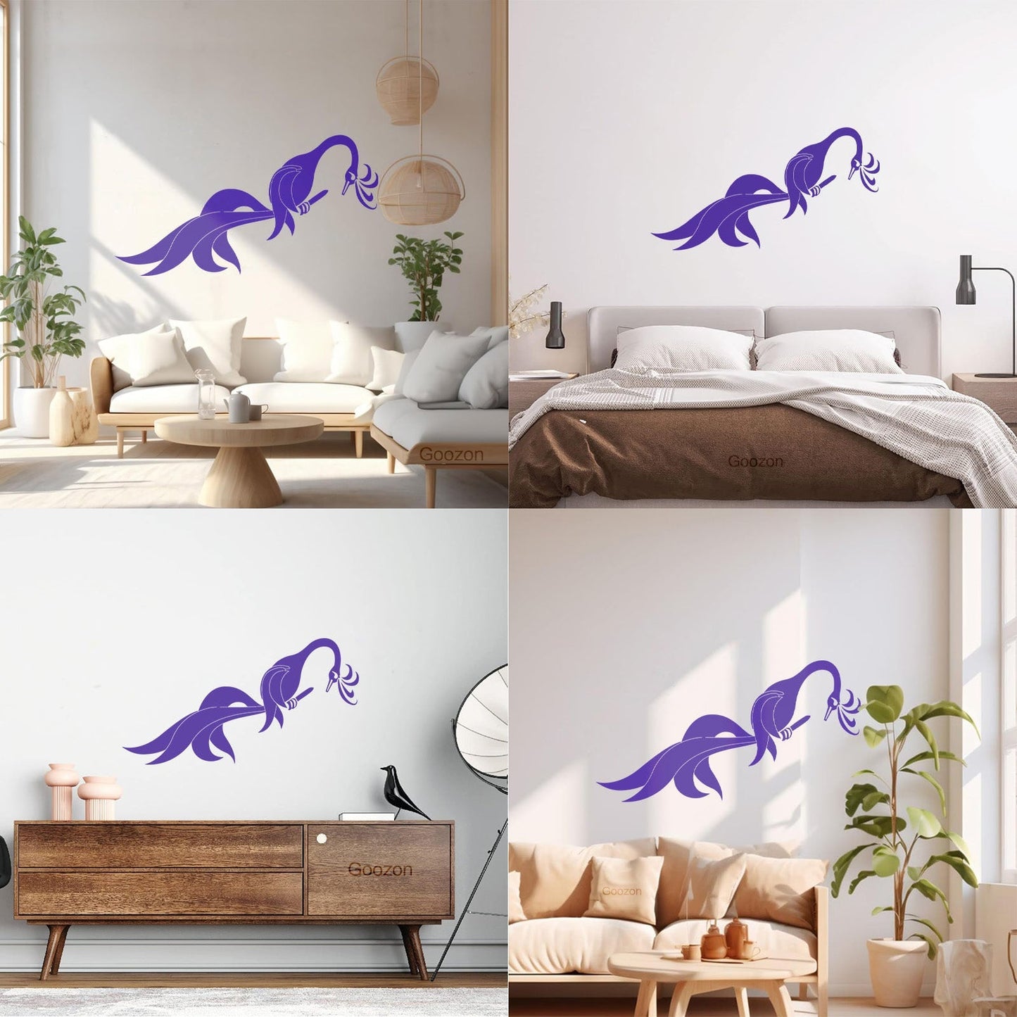 Amazing Fantasy Phoenix Noble Bird On Branch Wall Stickers Multi Color Selection