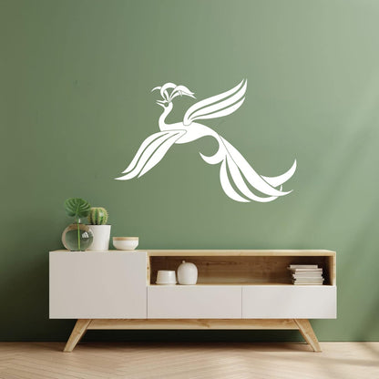 Fine Carving Decals Amazing Fantasy Phoenix Noble Bird On Branch Equipped With Transfer Film Kit