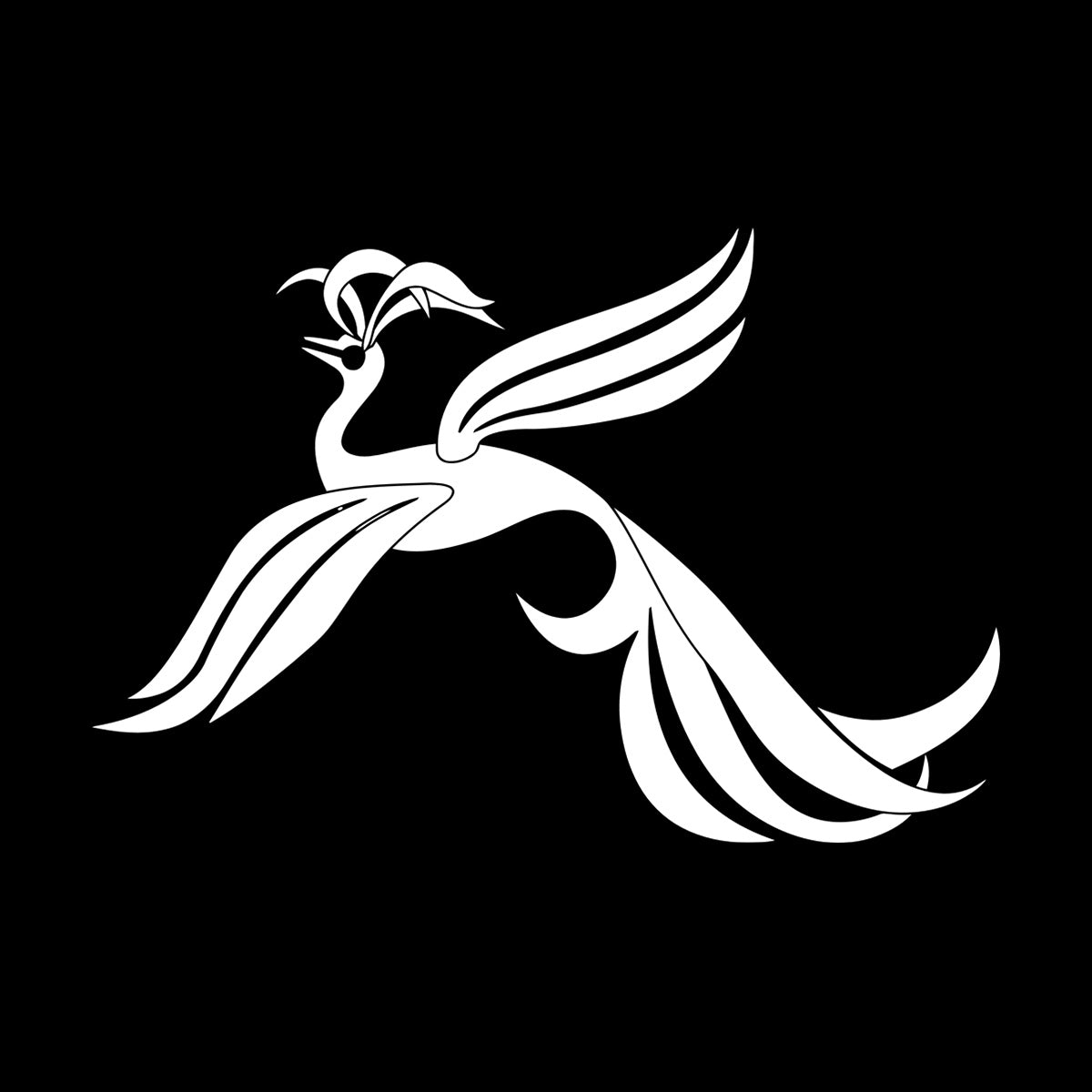 Fine Carving Decals Amazing Fantasy Phoenix Noble Bird On Branch Equipped With Transfer Film Kit