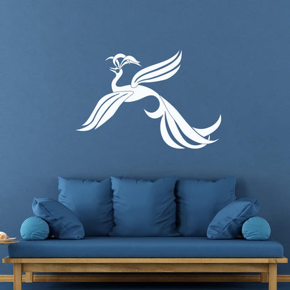 Fine Carving Decals Amazing Fantasy Phoenix Noble Bird On Branch Equipped With Transfer Film Kit