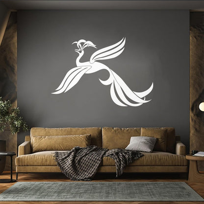 Fine Carving Decals Amazing Fantasy Phoenix Noble Bird On Branch Equipped With Transfer Film Kit