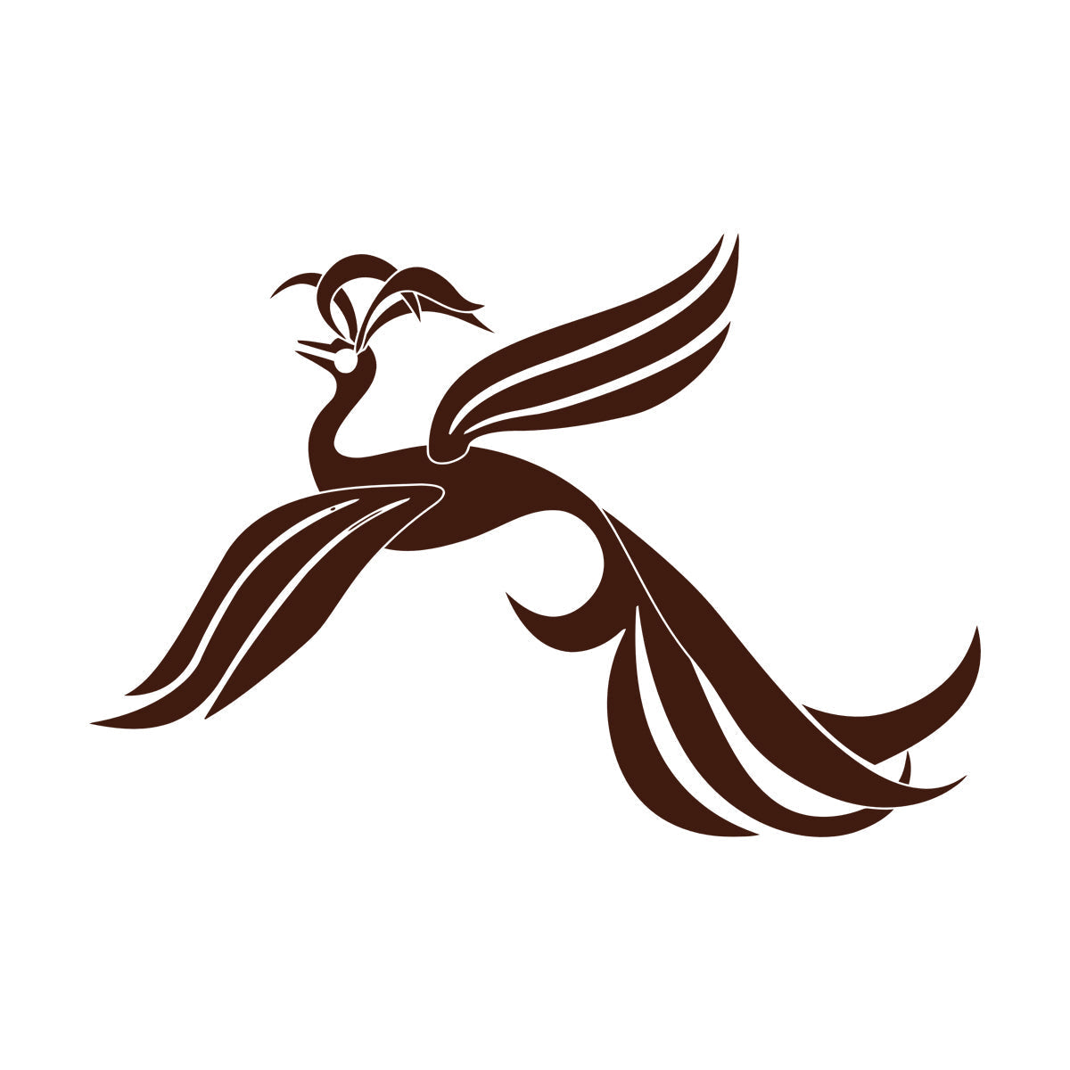 Fine Carving Decals Amazing Fantasy Phoenix Noble Bird On Branch Equipped With Transfer Film Kit