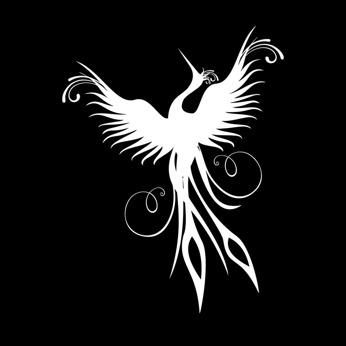 Vinyl Art Sticker Amazing Flying Fantasy Bird Phoenix Symbol Of Revival Easy Installation