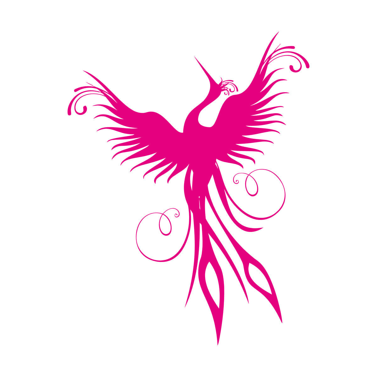 Vinyl Art Sticker Amazing Flying Fantasy Bird Phoenix Symbol Of Revival Easy Installation