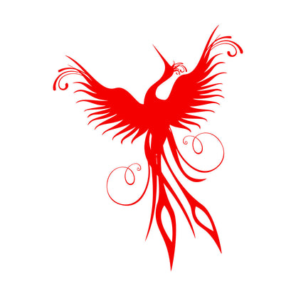 Vinyl Art Sticker Amazing Flying Fantasy Bird Phoenix Symbol Of Revival Easy Installation
