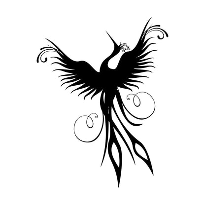 Vinyl Art Sticker Amazing Flying Fantasy Bird Phoenix Symbol Of Revival Easy Installation