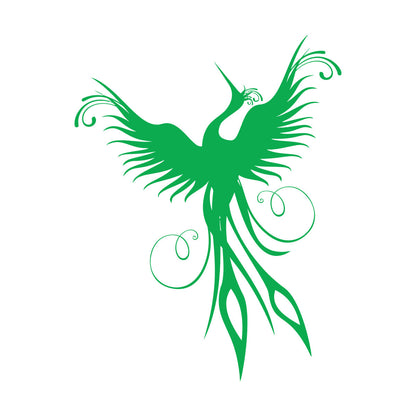 Vinyl Art Sticker Amazing Flying Fantasy Bird Phoenix Symbol Of Revival Easy Installation