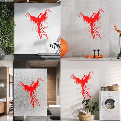 Vinyl Art Sticker Amazing Flying Fantasy Bird Phoenix Symbol Of Revival Easy Installation