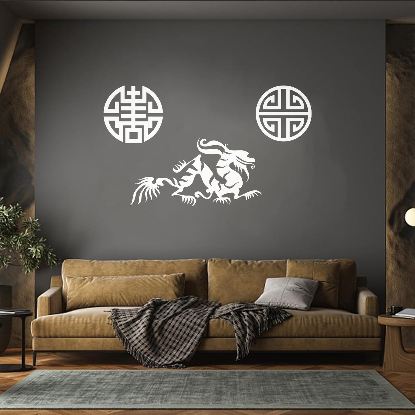 Vinyl Wall Stickers Oriental Mythological Chinese Fantasy Dragon Can Modify And Add Information