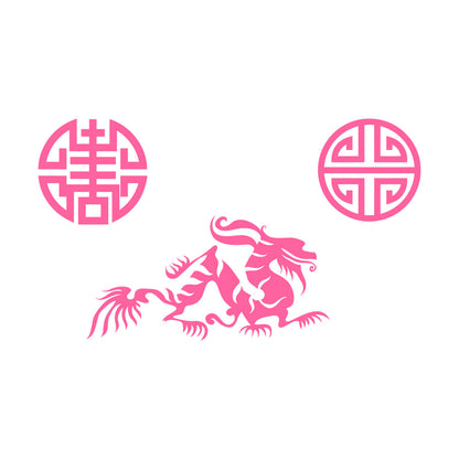 Vinyl Wall Stickers Oriental Mythological Chinese Fantasy Dragon Can Modify And Add Information