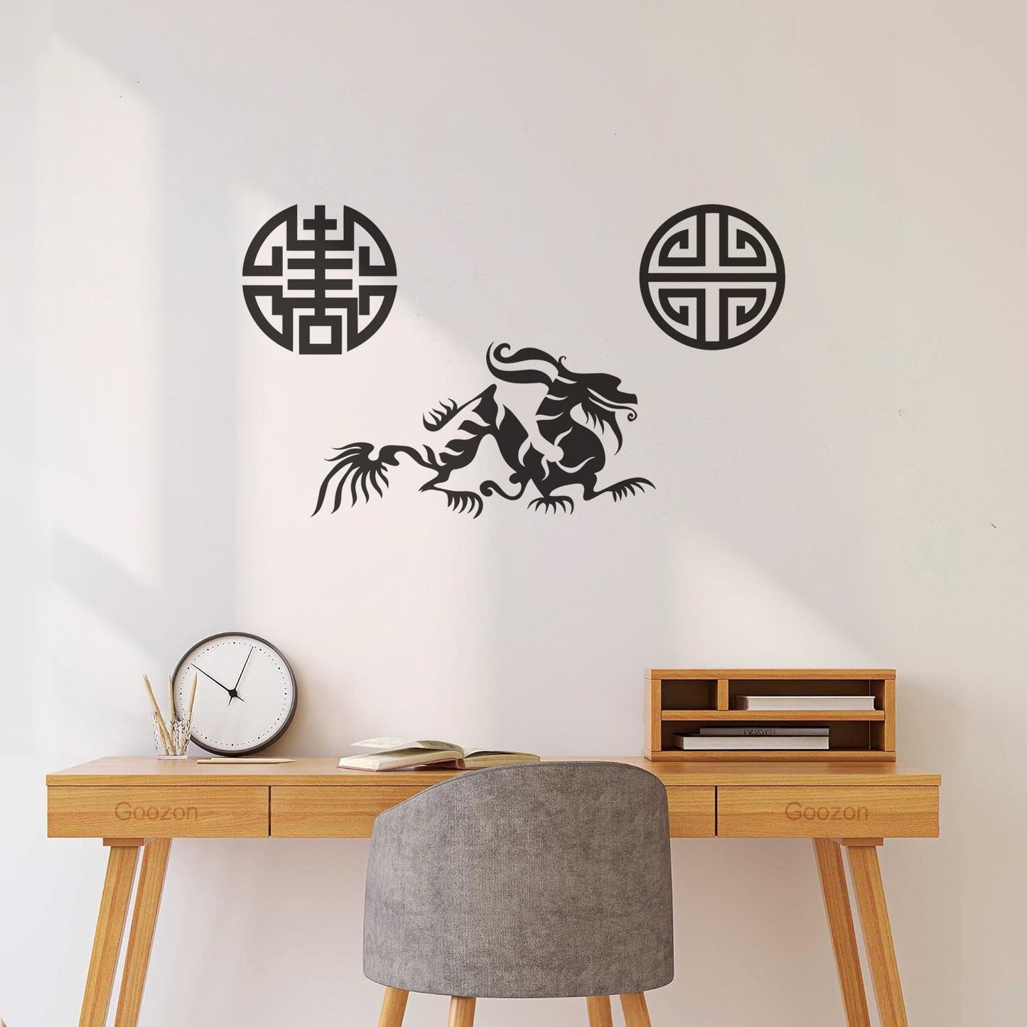 Vinyl Wall Stickers Oriental Mythological Chinese Fantasy Dragon Can Modify And Add Information