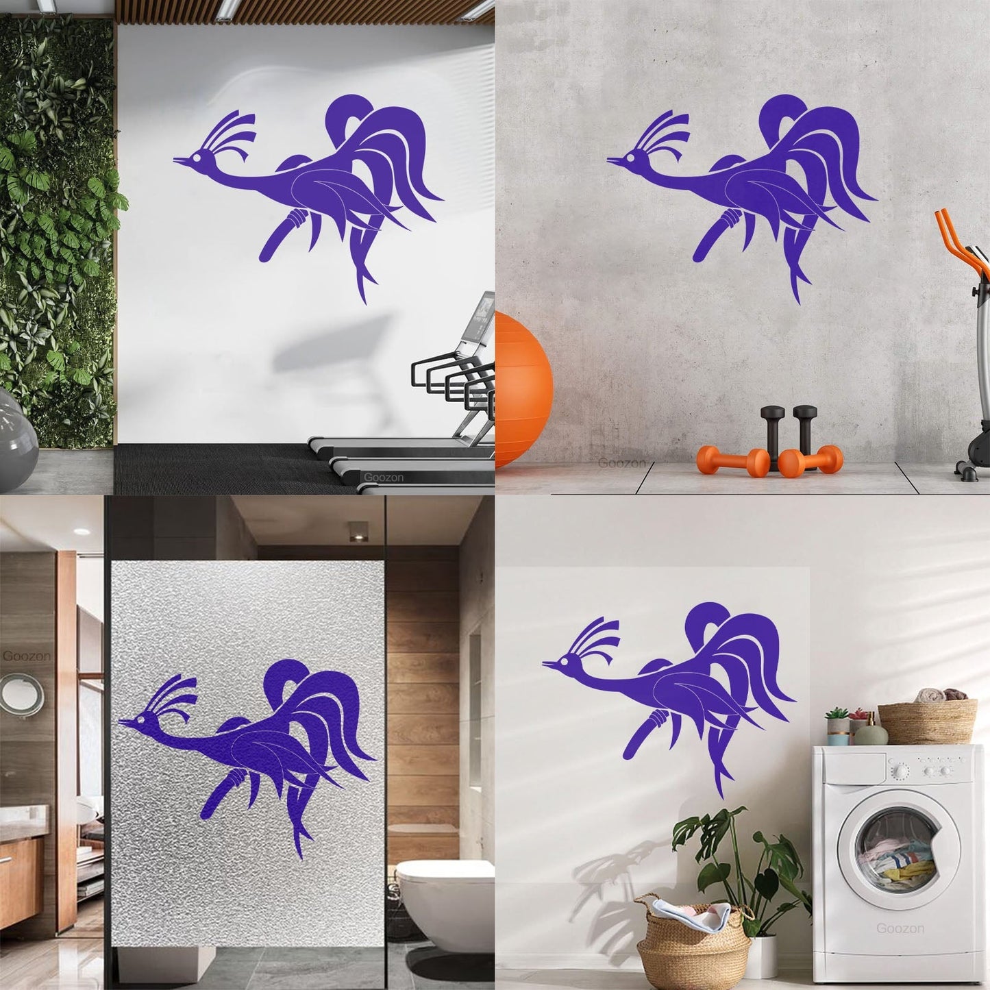 Amazing Fantasy Funny Phoenix Bird Vinyl Wall Decals Wall Beautification