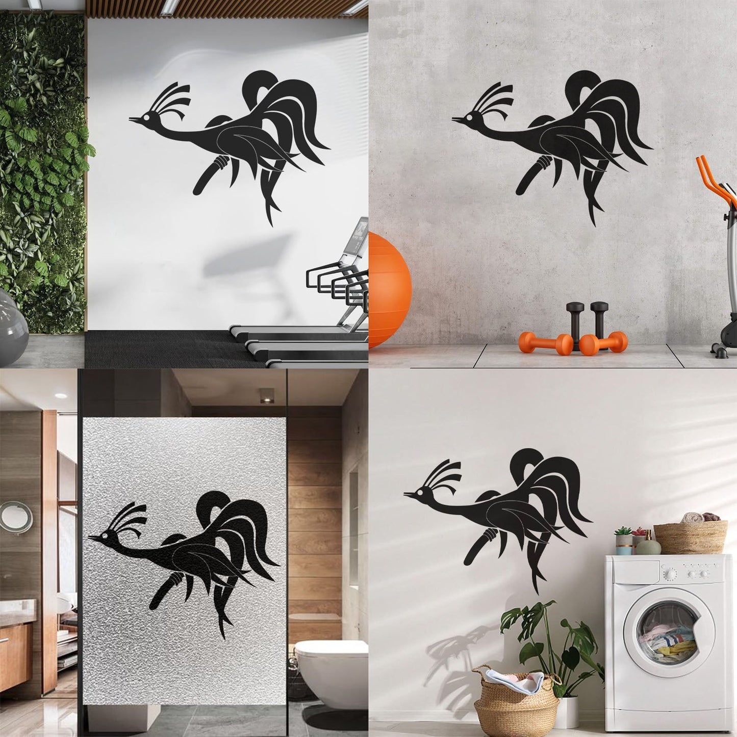 Amazing Fantasy Funny Phoenix Bird Vinyl Wall Decals Wall Beautification