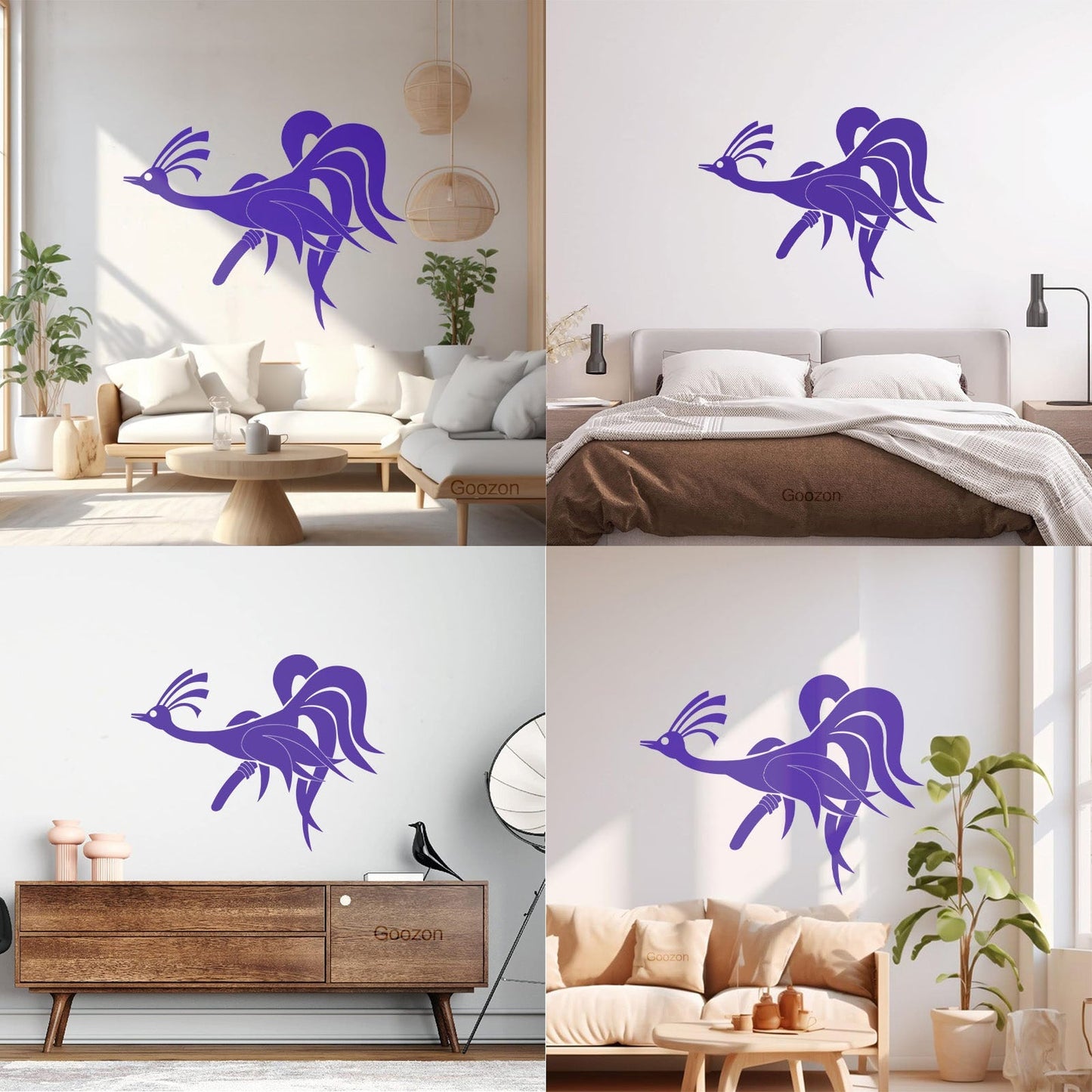Amazing Fantasy Funny Phoenix Bird Vinyl Wall Decals Wall Beautification