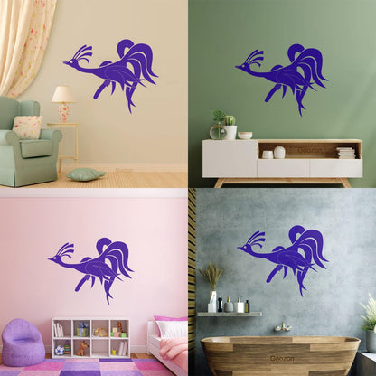 Amazing Fantasy Funny Phoenix Bird Vinyl Wall Decals Wall Beautification