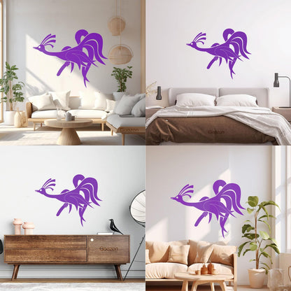 Amazing Fantasy Funny Phoenix Bird Vinyl Wall Decals Wall Beautification