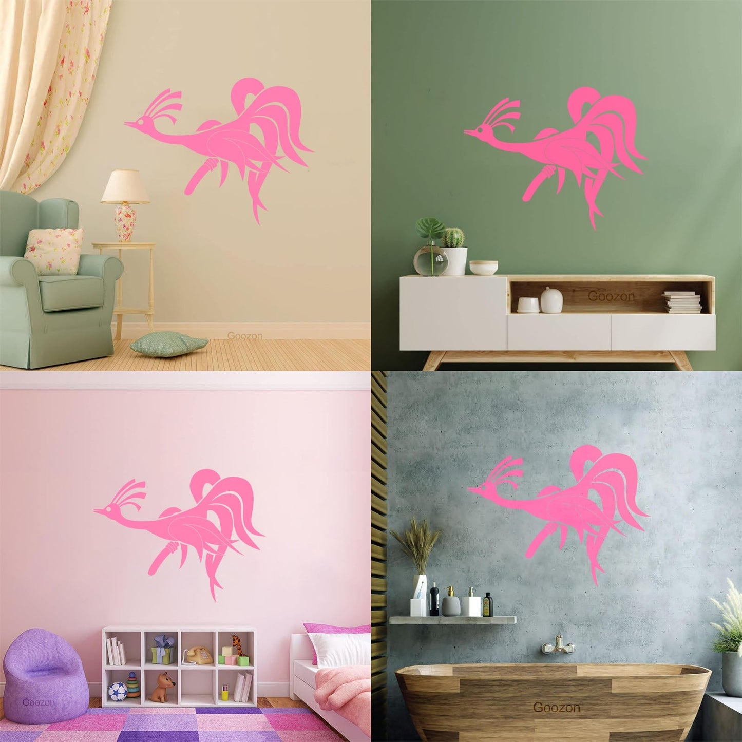Amazing Fantasy Funny Phoenix Bird Vinyl Wall Decals Wall Beautification