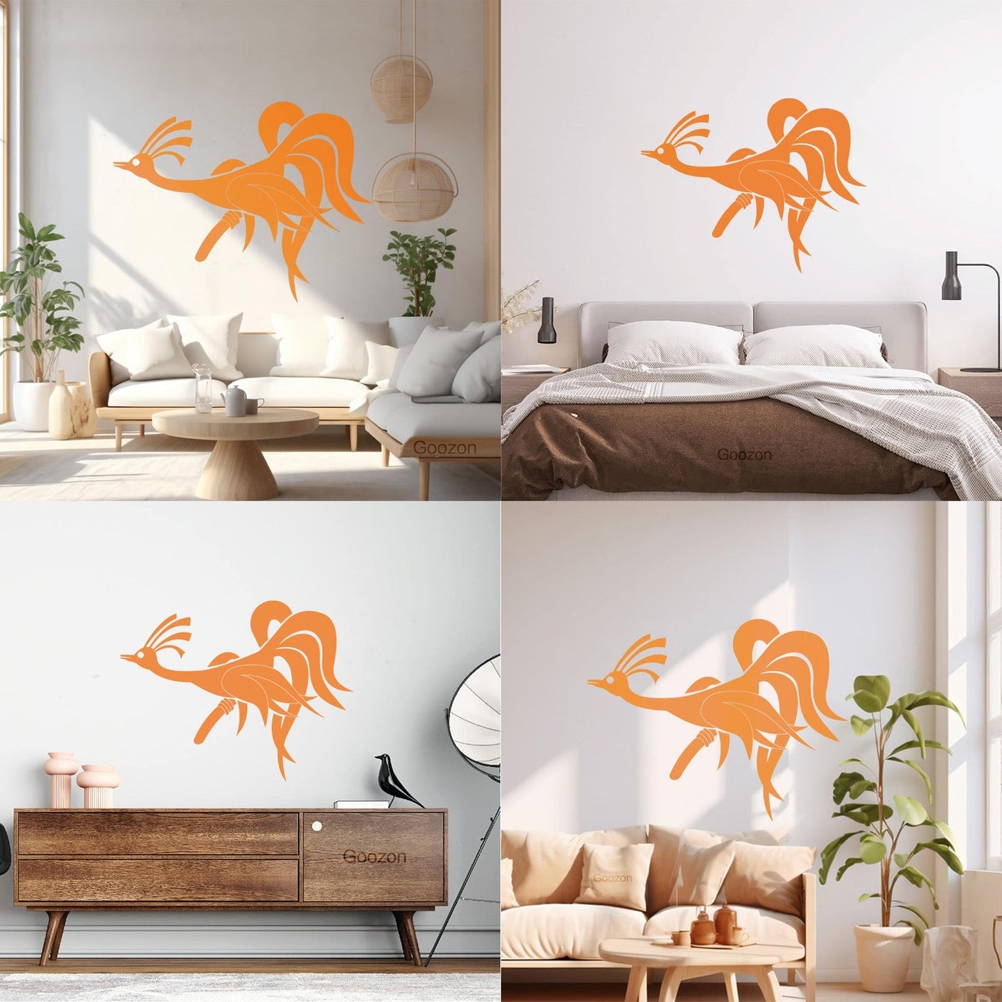 Amazing Fantasy Funny Phoenix Bird Vinyl Wall Decals Wall Beautification