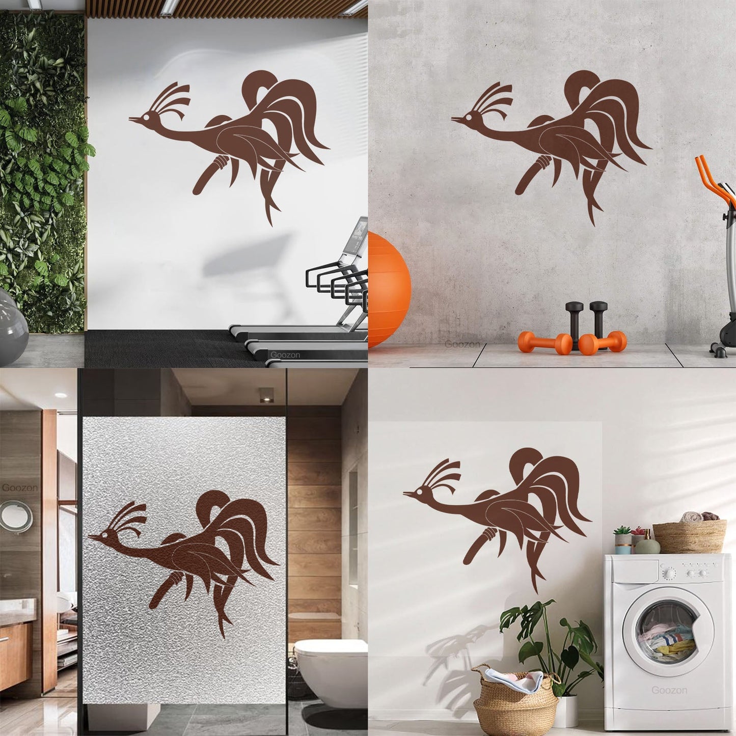Amazing Fantasy Funny Phoenix Bird Vinyl Wall Decals Wall Beautification