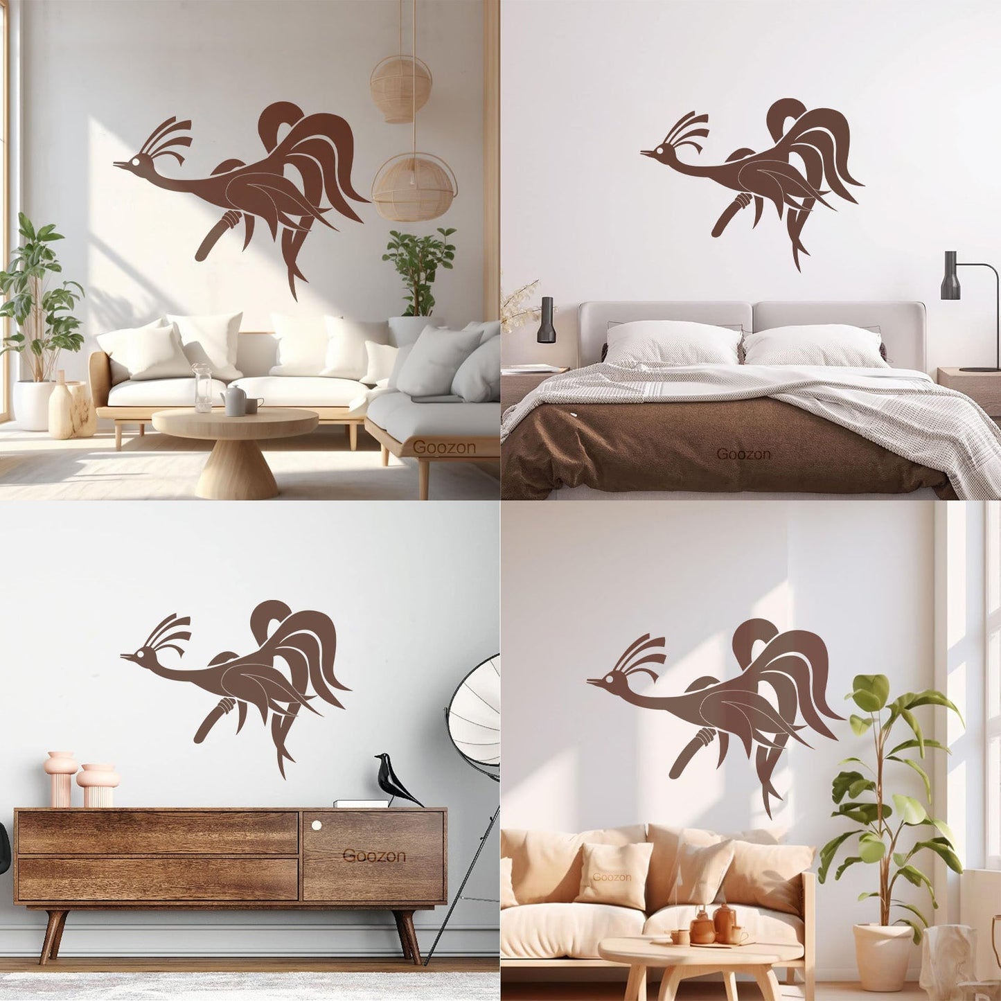 Amazing Fantasy Funny Phoenix Bird Vinyl Wall Decals Wall Beautification