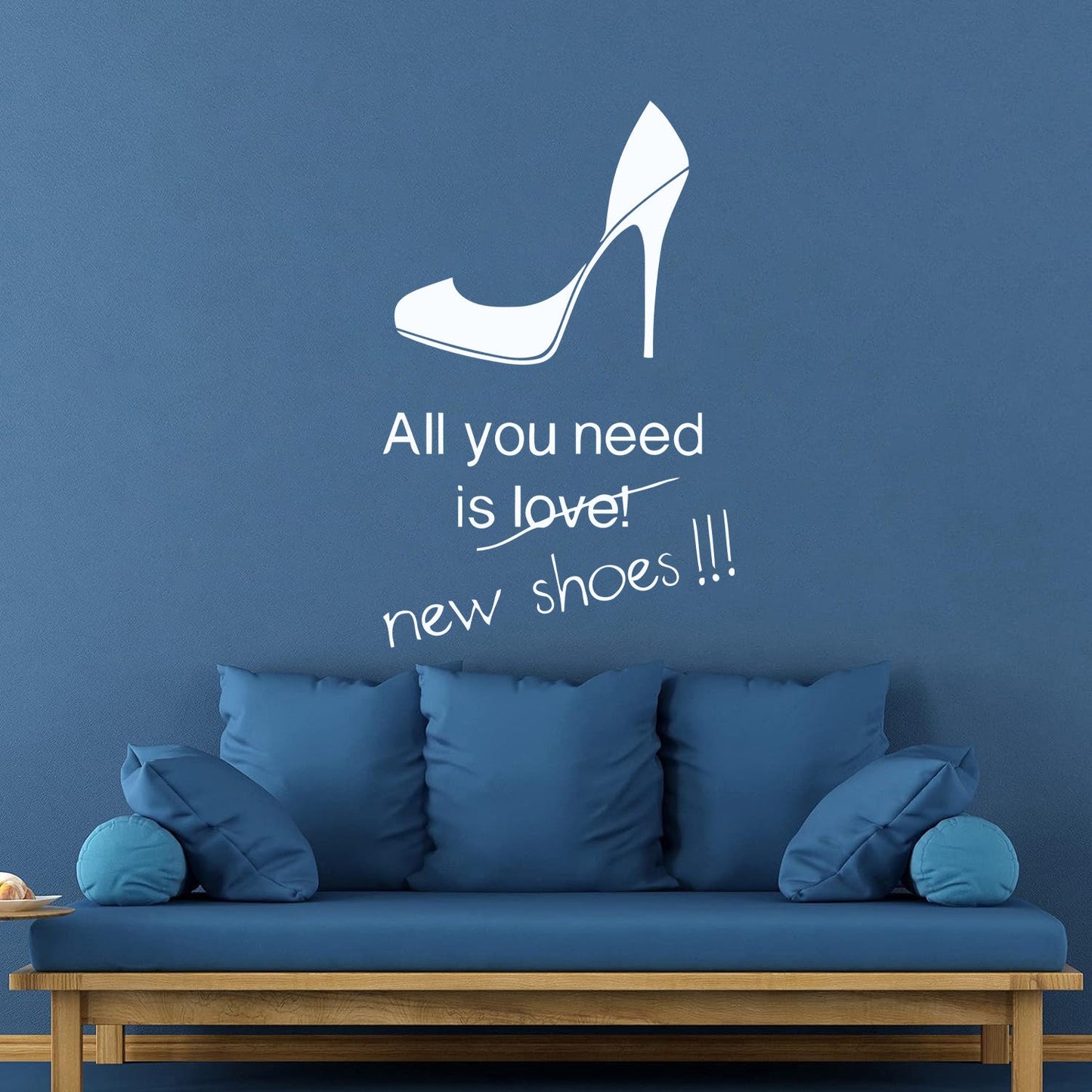Wall Stickers All You Need Is New Shoes High Heels Stilettoes Shopping Fashion Removable Without Leaving Glue