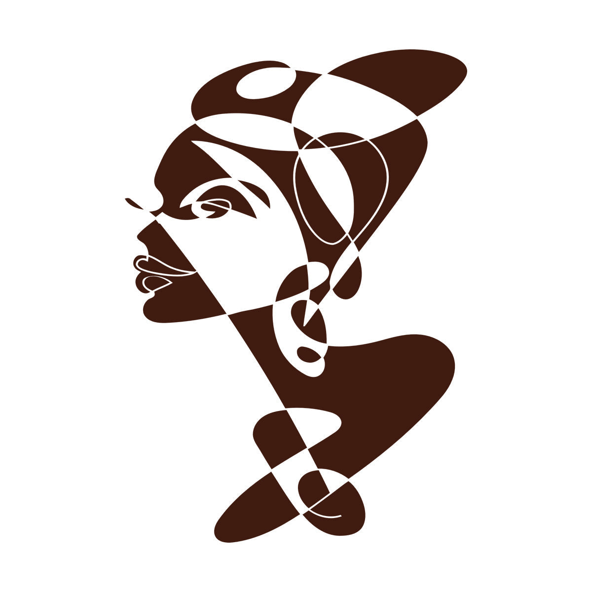 Vinyl Art Sticker Beautiful African Woman And White Turban Do Not Damage The Wall Surface