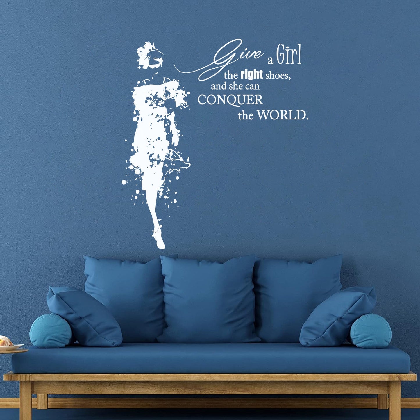 Vinyl Wall Decals Fashion Girl Dress With Words Quote Personalized Customization