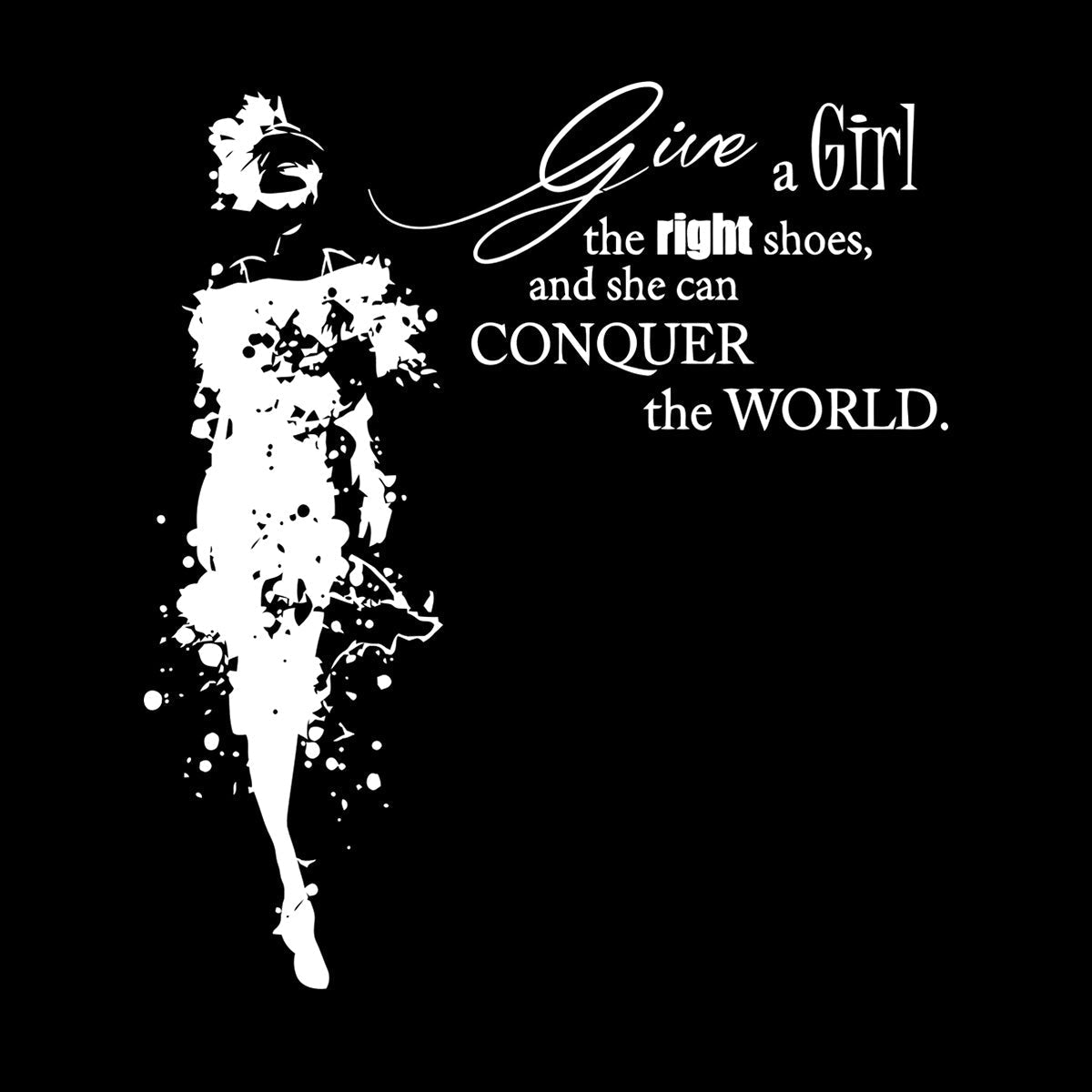 Vinyl Wall Decals Fashion Girl Dress With Words Quote Personalized Customization