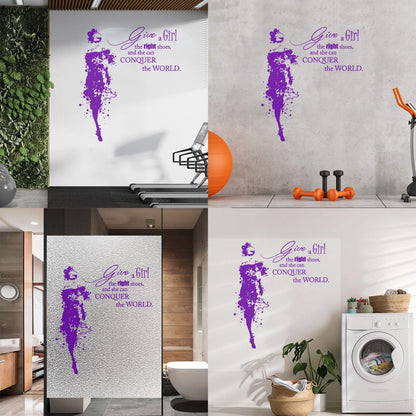 Vinyl Wall Decals Fashion Girl Dress With Words Quote Personalized Customization