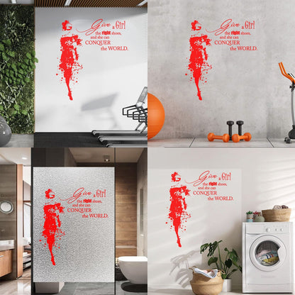 Vinyl Wall Decals Fashion Girl Dress With Words Quote Personalized Customization