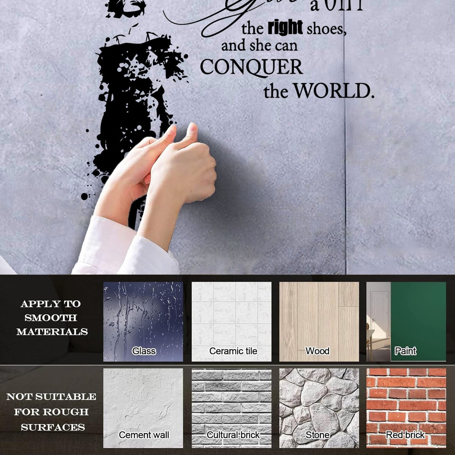 Vinyl Wall Decals Fashion Girl Dress With Words Quote Personalized Customization