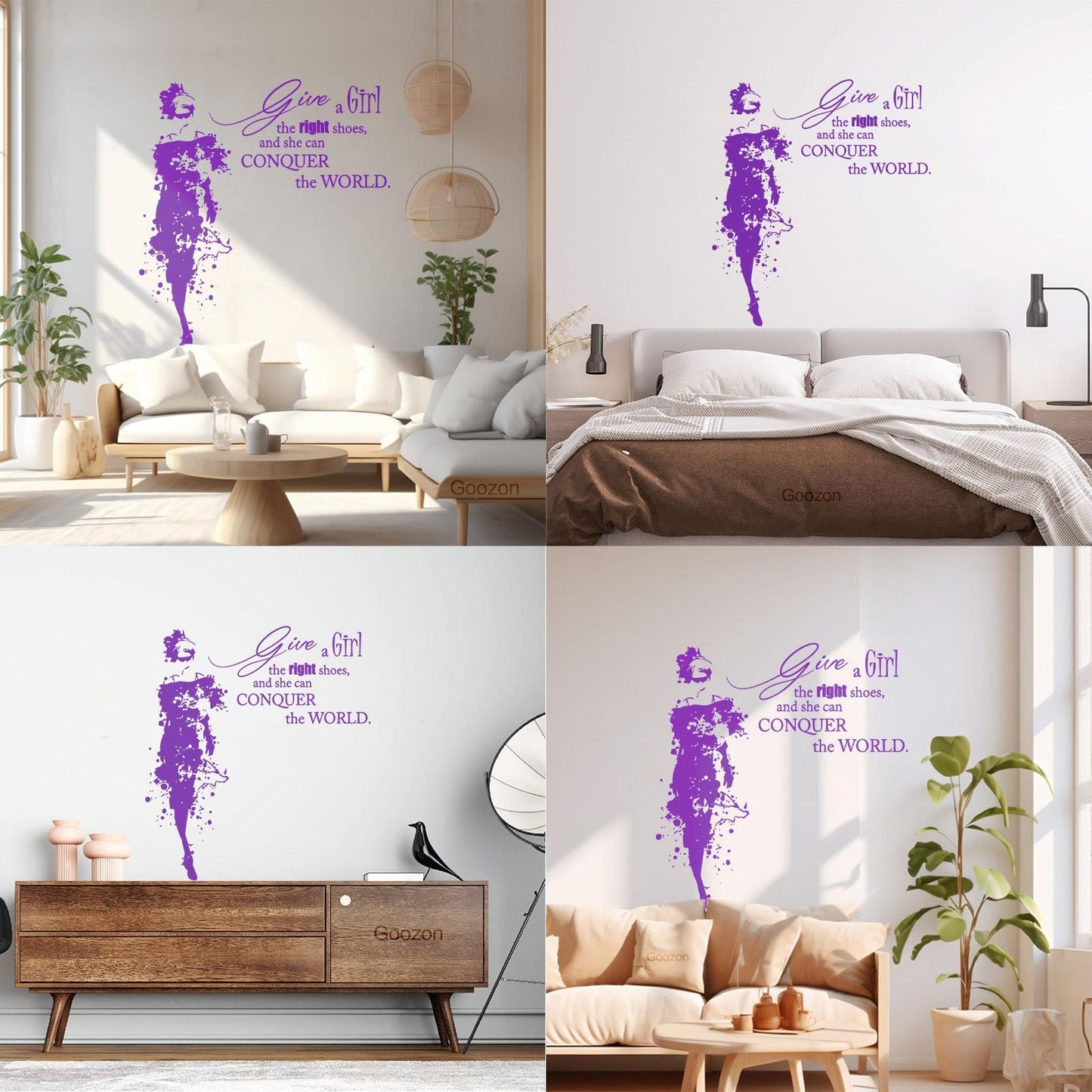 Vinyl Wall Decals Fashion Girl Dress With Words Quote Personalized Customization