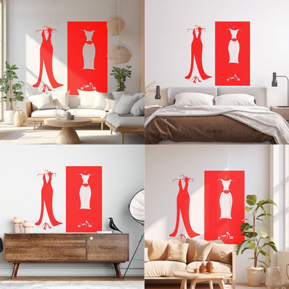 Wall Stickers Paster Paper Designs Clothing Store Dressing Shopstore Wall Beautification