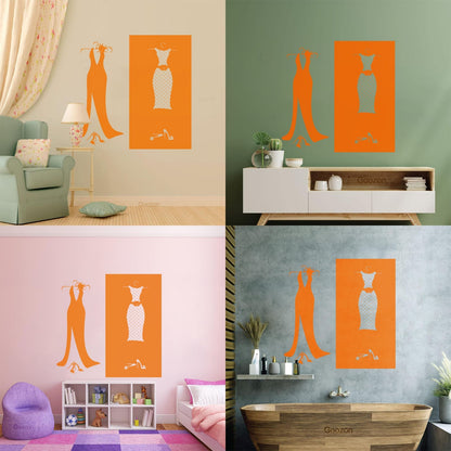 Wall Stickers Paster Paper Designs Clothing Store Dressing Shopstore Wall Beautification
