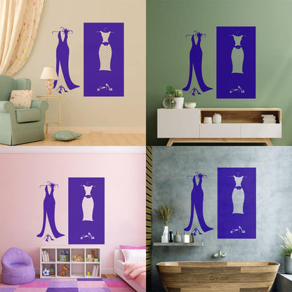 Wall Stickers Paster Paper Designs Clothing Store Dressing Shopstore Wall Beautification