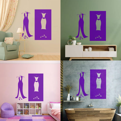 Wall Stickers Paster Paper Designs Clothing Store Dressing Shopstore Wall Beautification