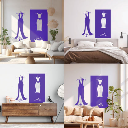 Wall Stickers Paster Paper Designs Clothing Store Dressing Shopstore Wall Beautification